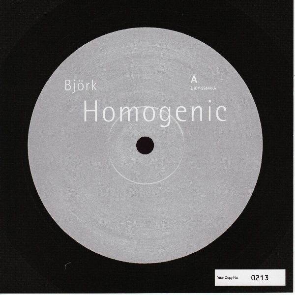 original label Side A, Bjork - Homogenic